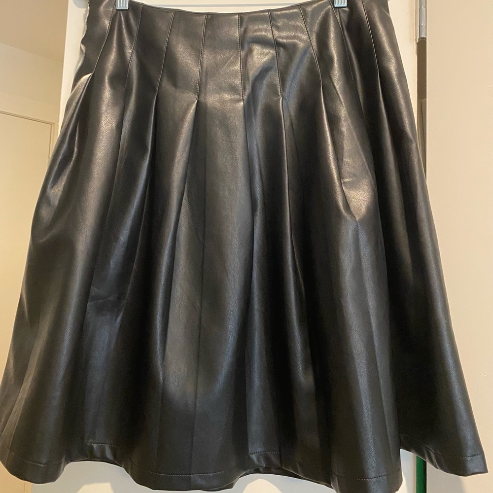 High Quality Faux Leather Skirt